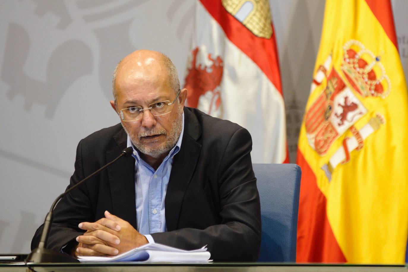 El vicepresidente de la Junta durante una rueda de prensa tras el Consejo de Gobierno. 