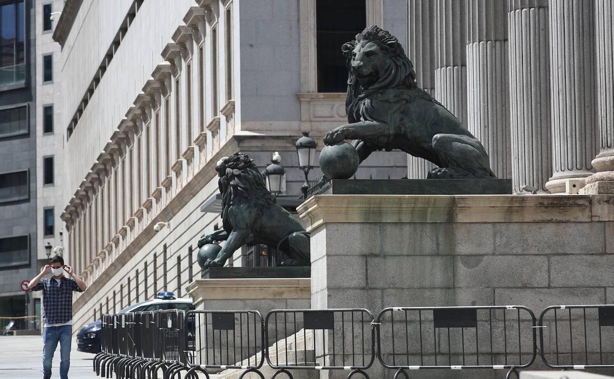 Entrada al Congreso de los Diputados. 