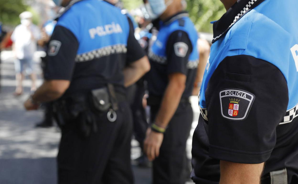 Agentes de la Policía Local de Palencia. 