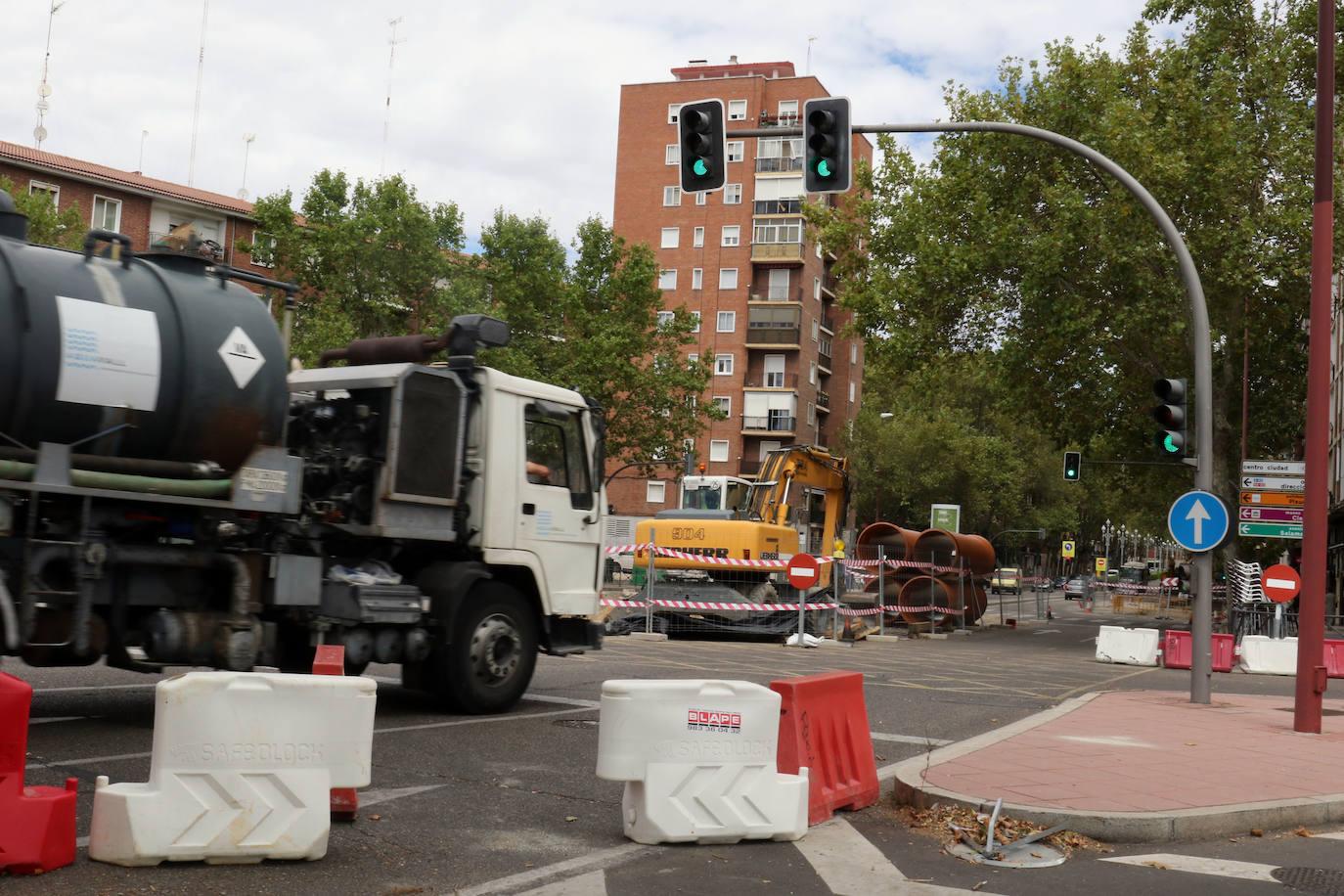 Trabajos en el Paseo de Zorrilla. 