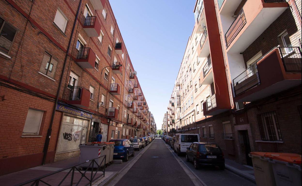 Calle del barrio de las Delicias de Valladolid. 