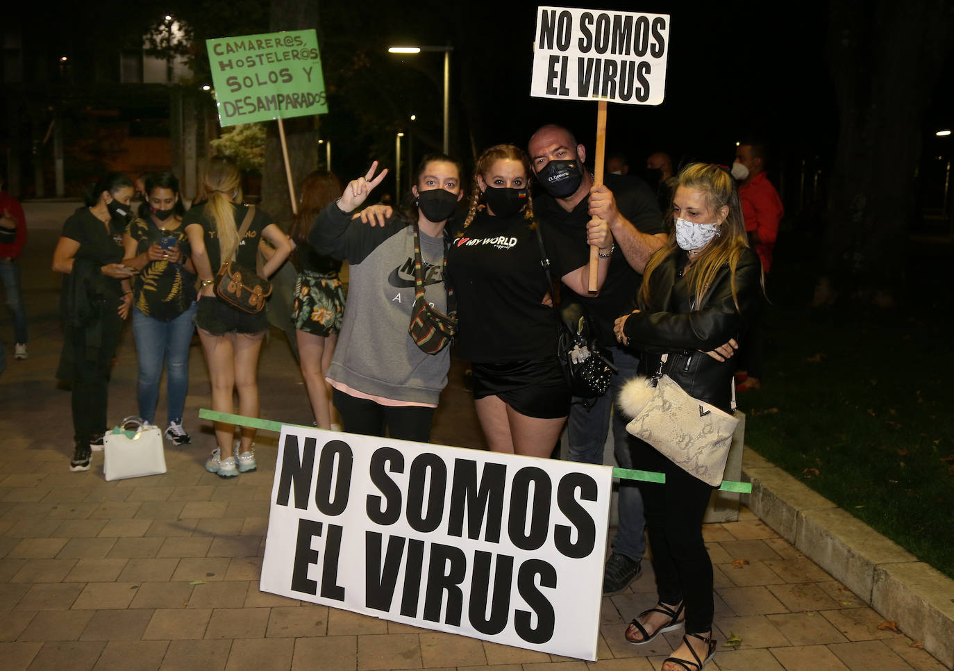 Manifestación de los hosteleros.