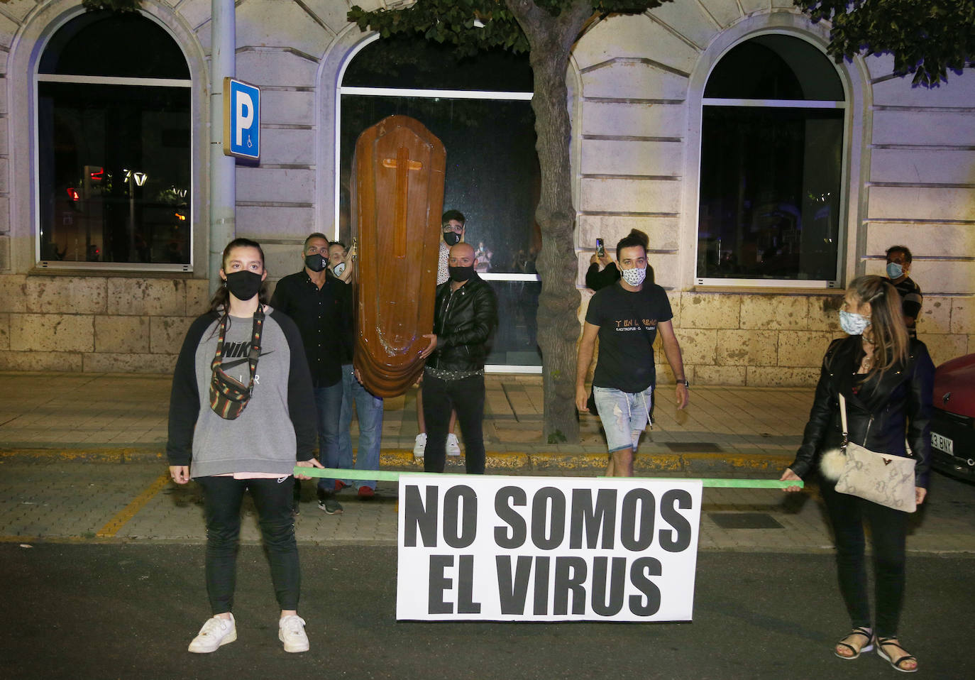 Manifestación de los hosteleros.