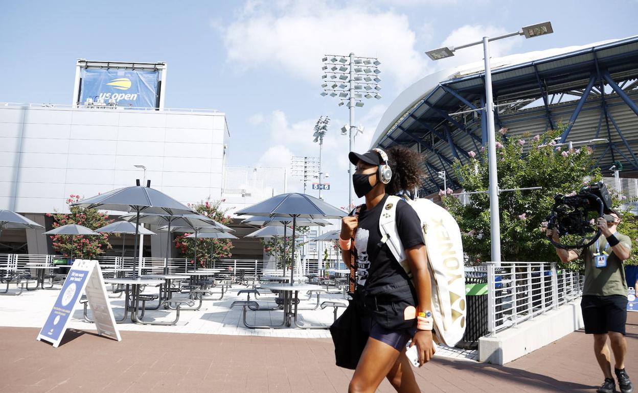 La tenista Naomi Osaka, en las instalaciones de Flushing Meadows. 