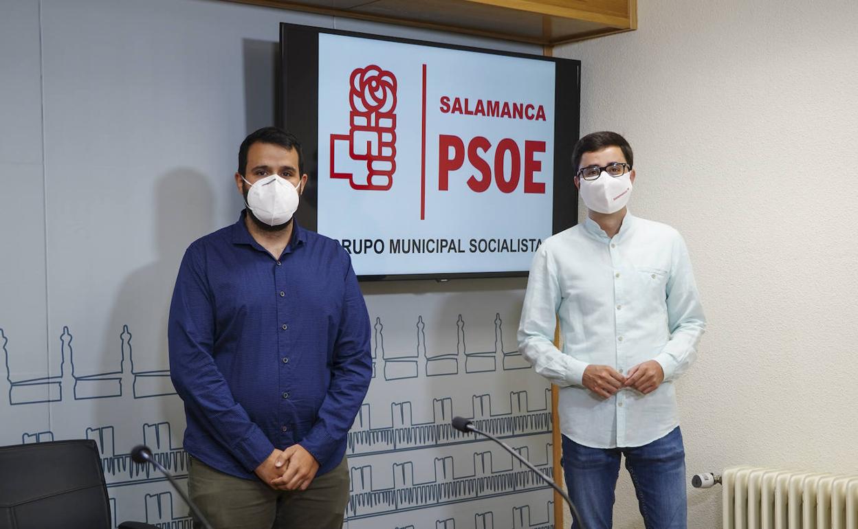 Álvaro Antolín y José Luis Mateos posan para los fotógrafos. 