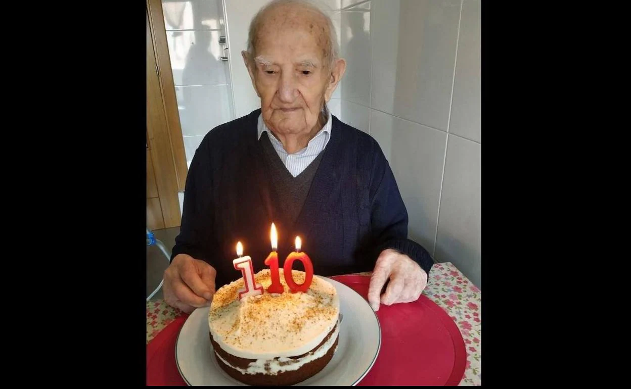 Germán Cifuentes, el pasado 12 de mayo, cuando cumplió 110 años. 