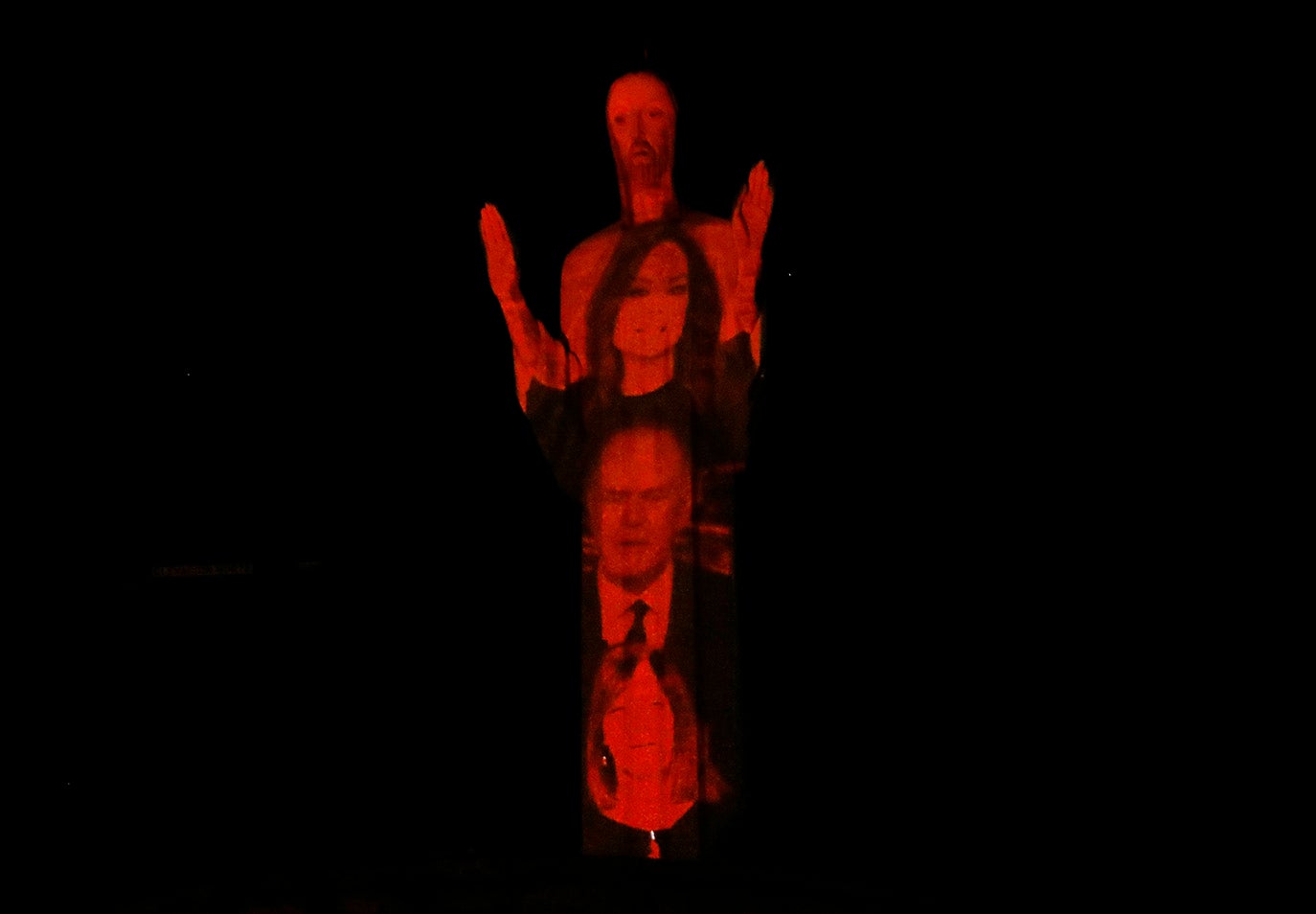 Videomapping en el Cristo del Otero.