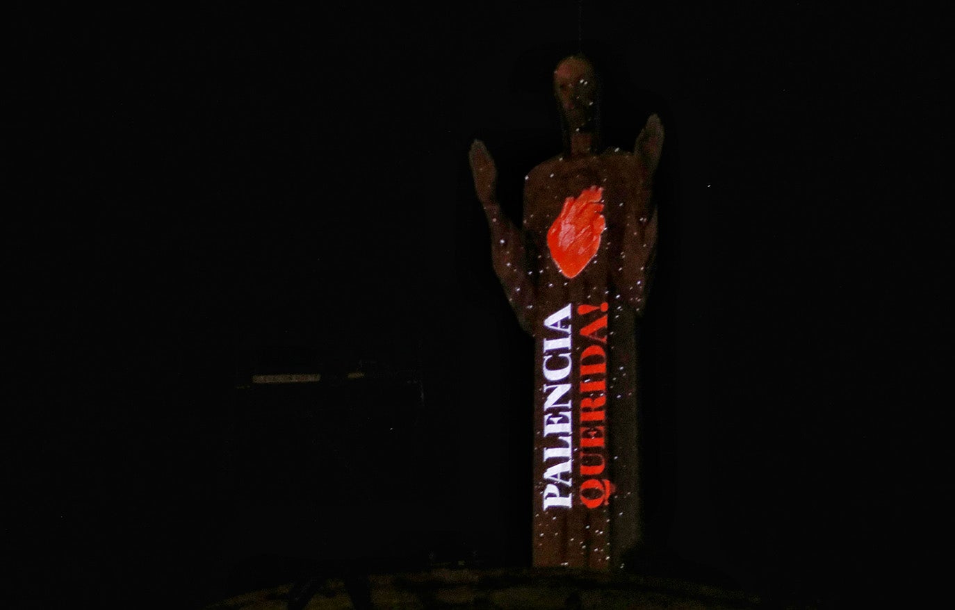Videomapping en el Cristo del Otero.