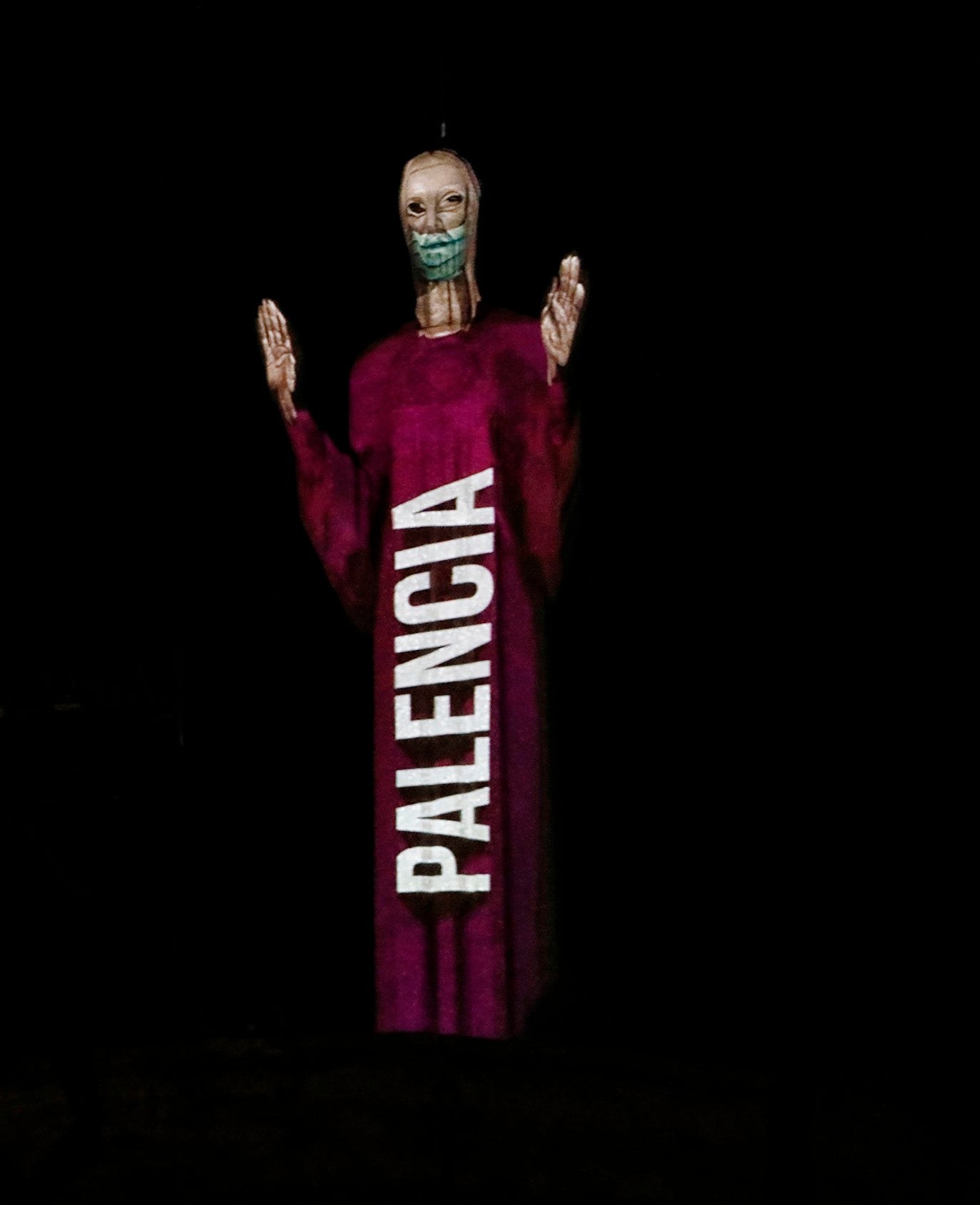 Videomapping en el Cristo del Otero.