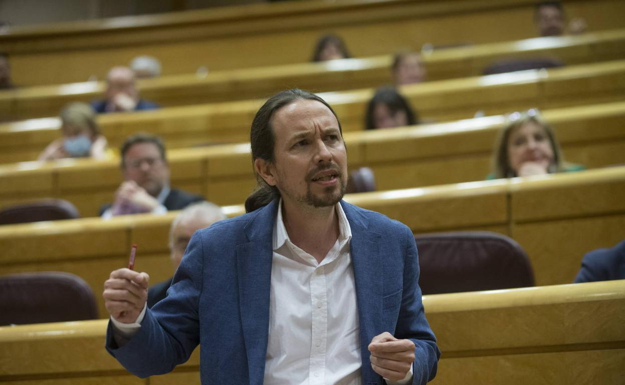 El vicepresidente y líder de Unidas Podemos, Pablo Iglesias. 