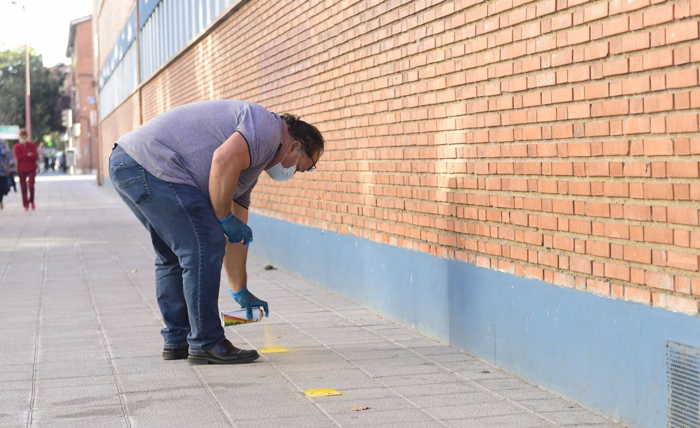 Primer día en el Colegio Cristóbal Colón de Valladolid.