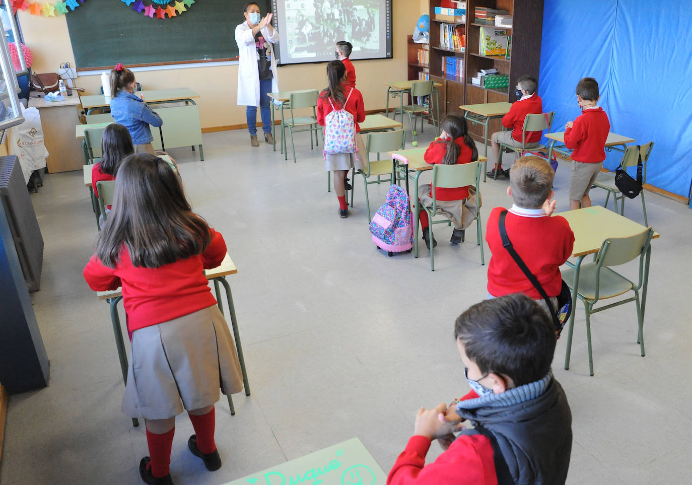 Vuelta al cole en el colegio San Juan de la Cruz en Medina del Campo. 