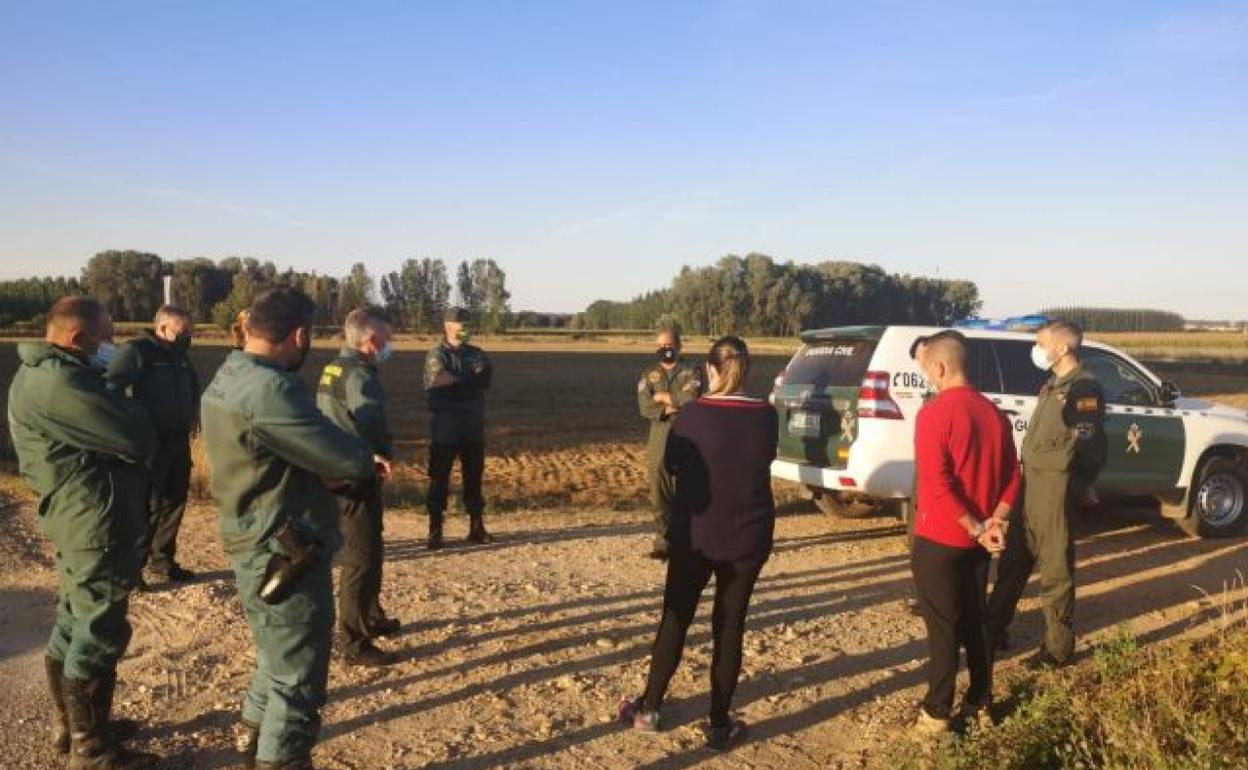 Operativo de búsqueda durante la jornada del domingo. 