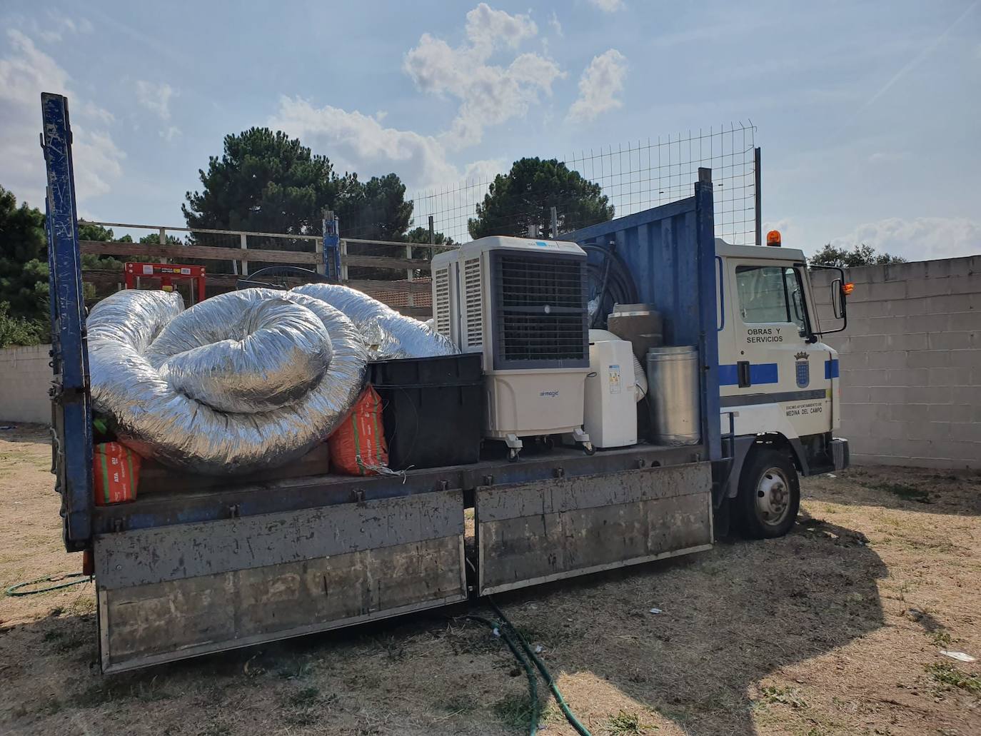 Objetos y herramientas confiscados por la Policía. 