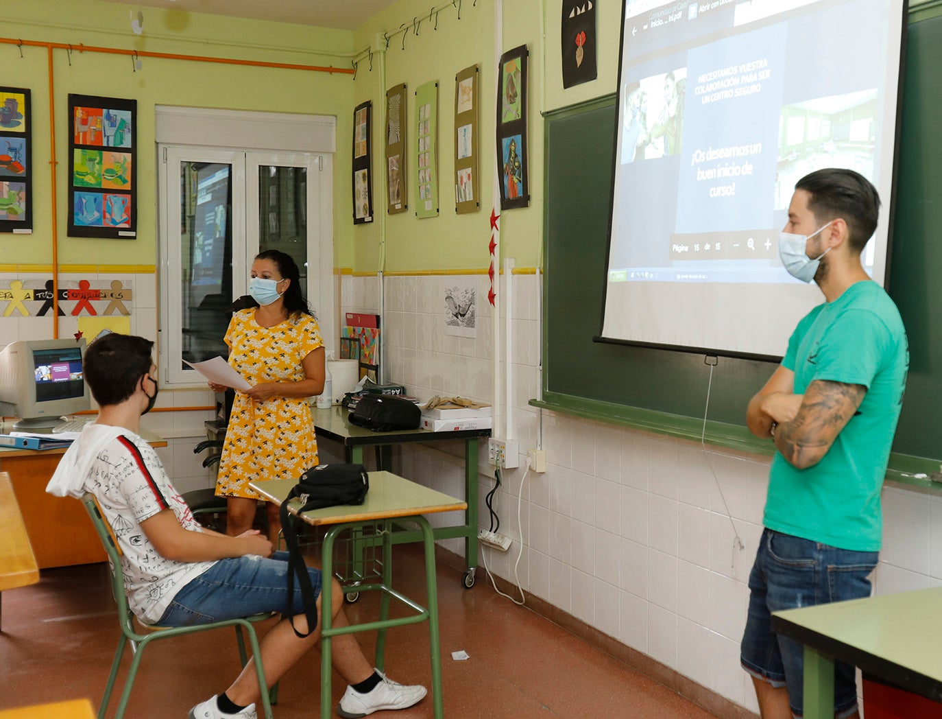 Los alumnos de la ESO y de Bachillerato de Palencia vuelven a clase.