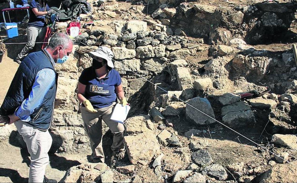 Visita del delegado territorial al yacimiento. 