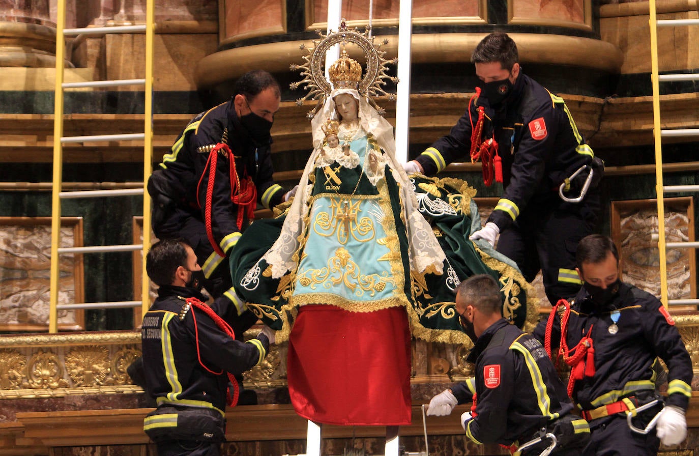 Llegada de la Virgen de la Fuencisla a la Catedral de Segovia 