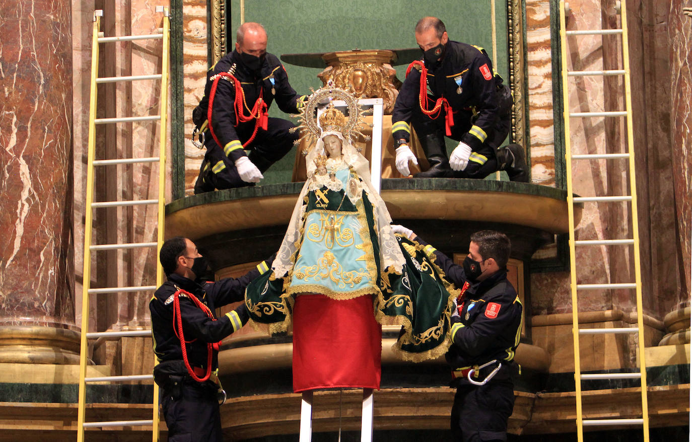 Llegada de la Virgen de la Fuencisla a la Catedral de Segovia 