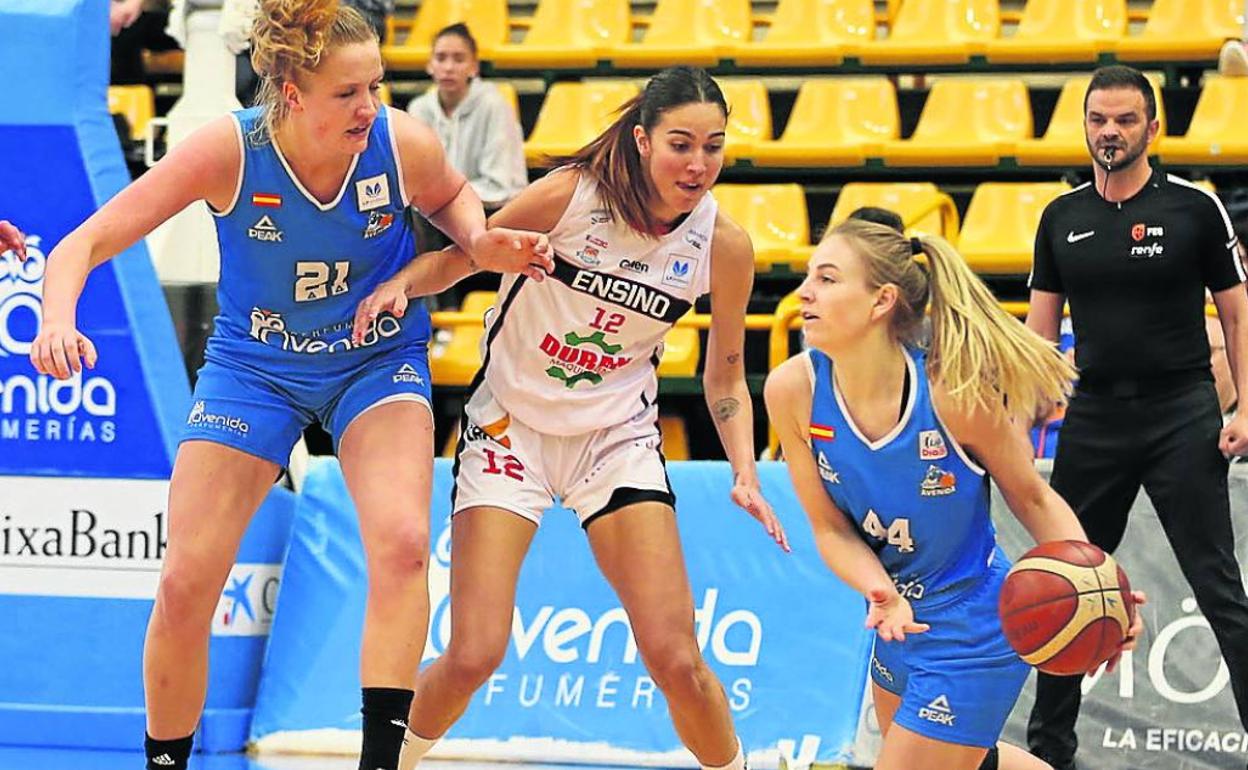 Hof y Samuelson durante el partido ante el Ensino de Lugo en Würzburg de la pasada temporada.