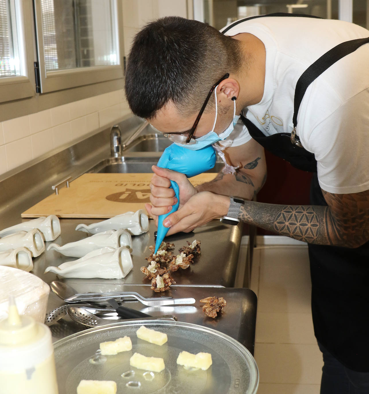 Concurso Provincial de Pinchos de Valladolid en la Escuela de Cocina Alcazarén. 