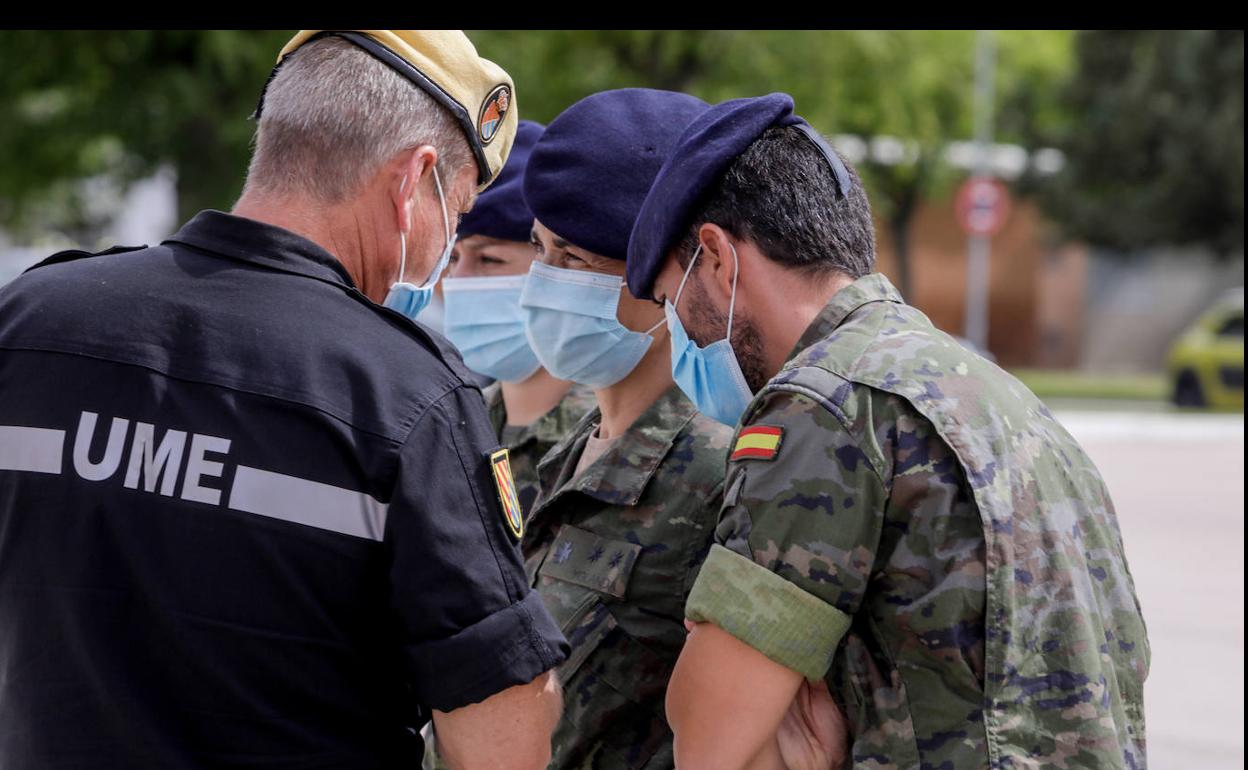 Rastreadores del Ejército de Tierra y de la UME. 