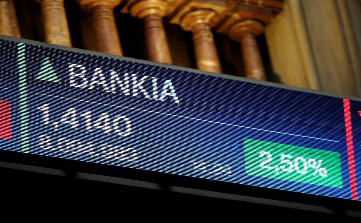 Valores de Bankia el pasado 16 de septiembre, un día antes de aprobarse la fusión con La Caixa.