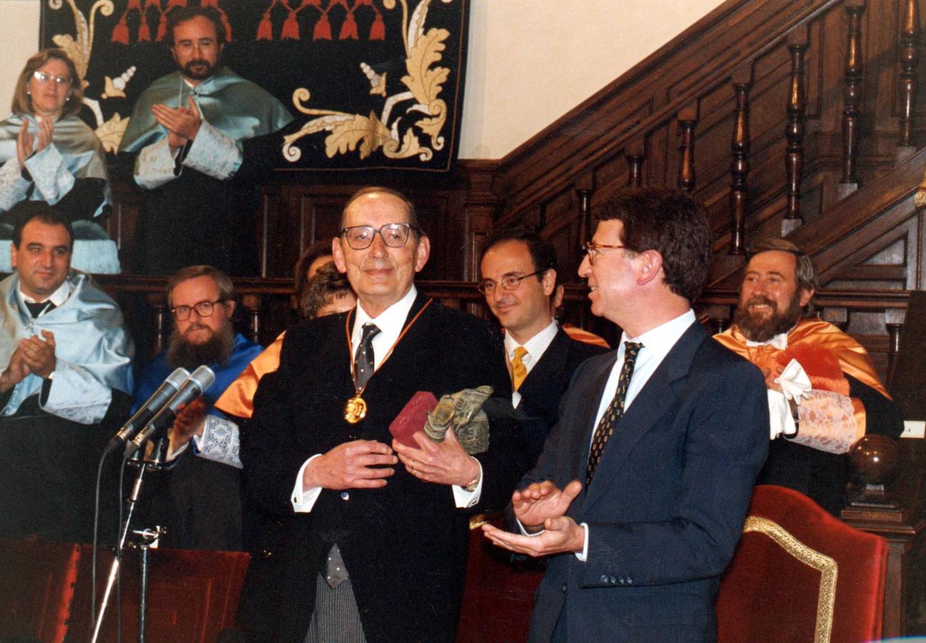 Durante la ceremonia de entrega del Premio Cervantes.