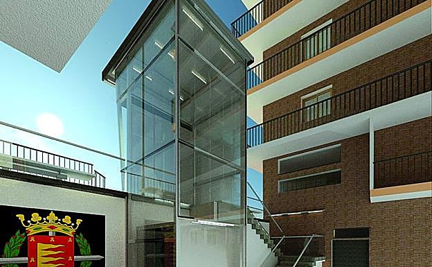 Otra vista de los futuros ascensores.