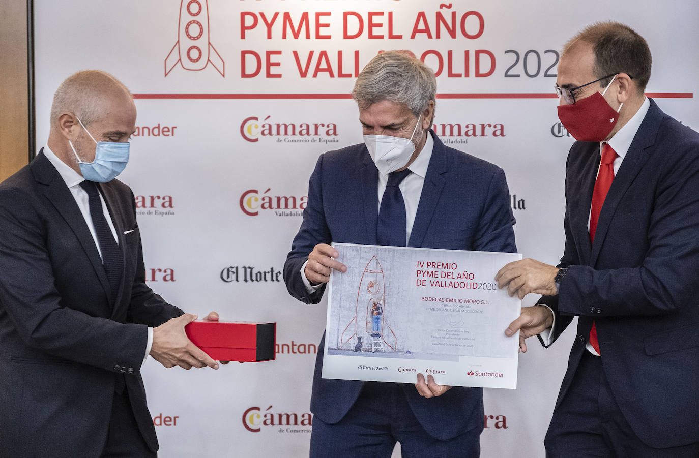 Acto de entrega de los premios en la Cámara de Comercio de Valladolid. 
