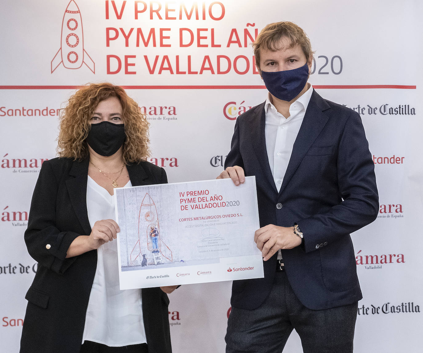 Acto de entrega de los premios en la Cámara de Comercio de Valladolid. 