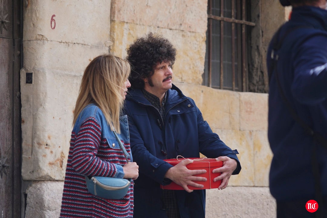 Momento del rodaje de Rutas Bizarras en Salamanca