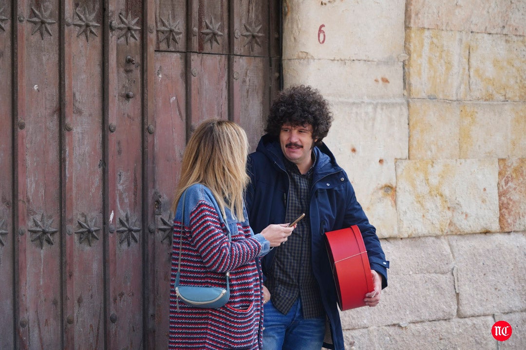 Momento del rodaje de Rutas Bizarras en Salamanca