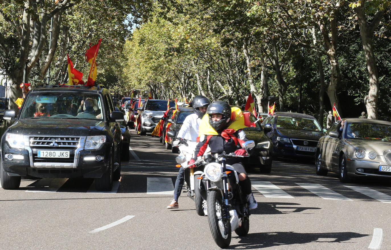 Fotos: Manifestación en Valladolid con motivo de la Fiesta Nacional
