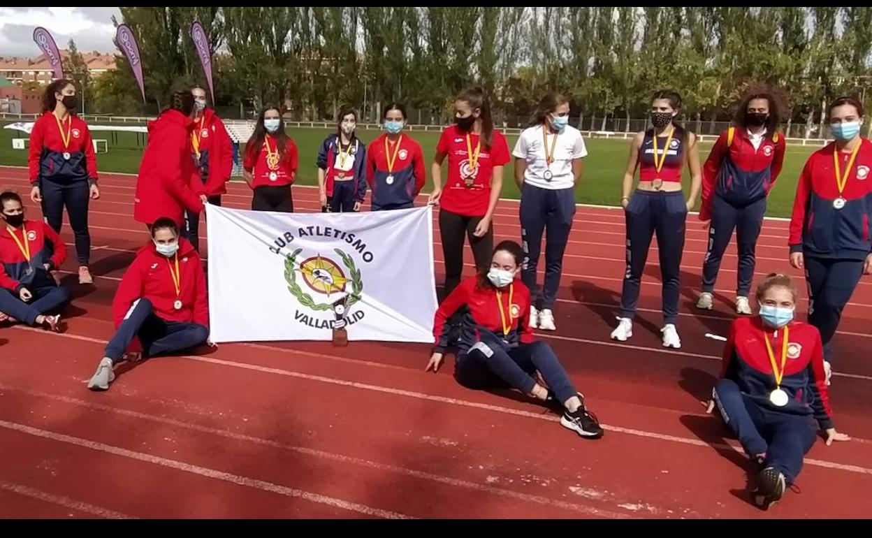 Integrantes del Club Atletismo Valladolid. 