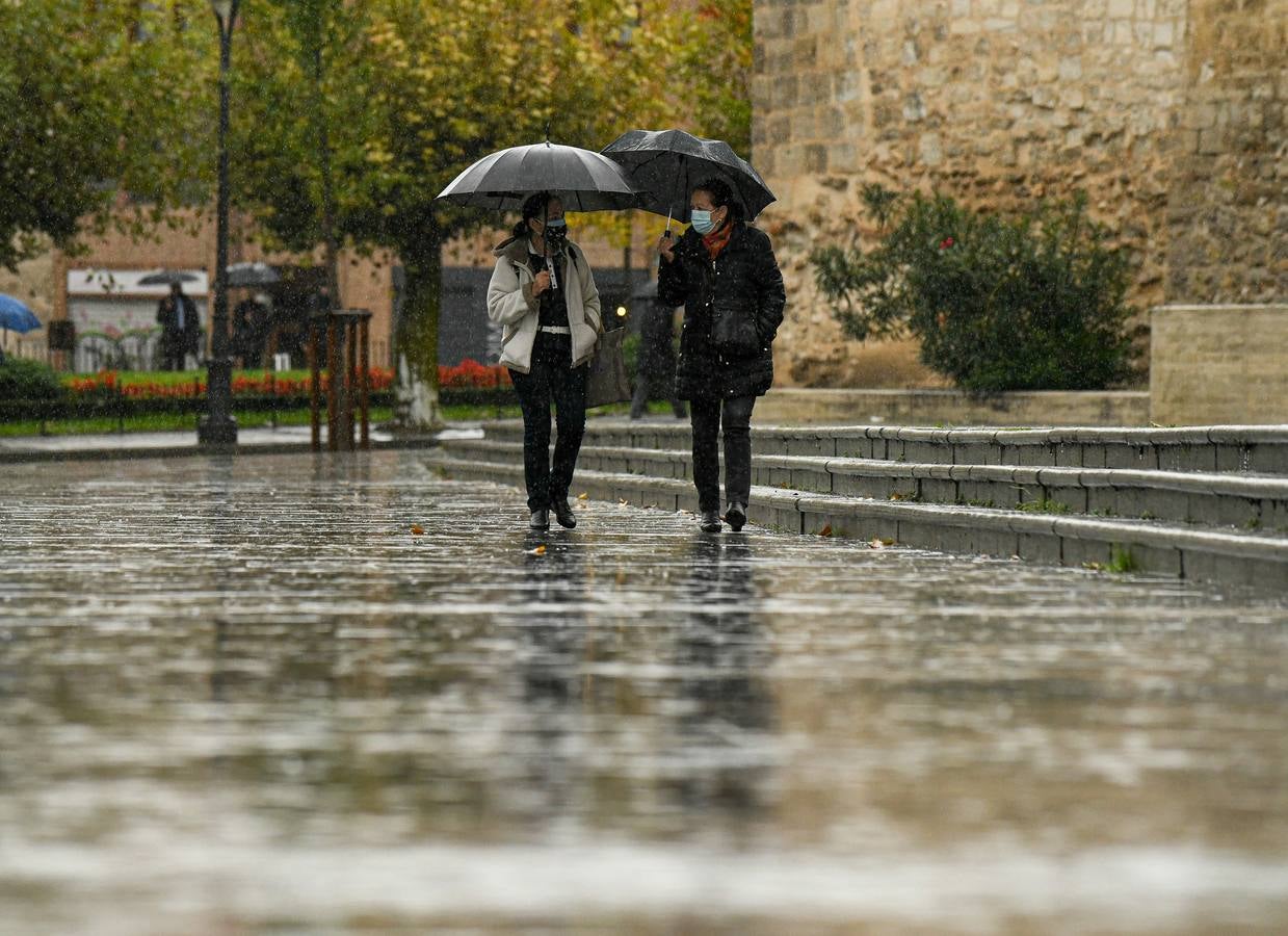 Fotos: Día de lluvia en Valladolid por el paso de la borrasca &#039;Bárbara&#039;