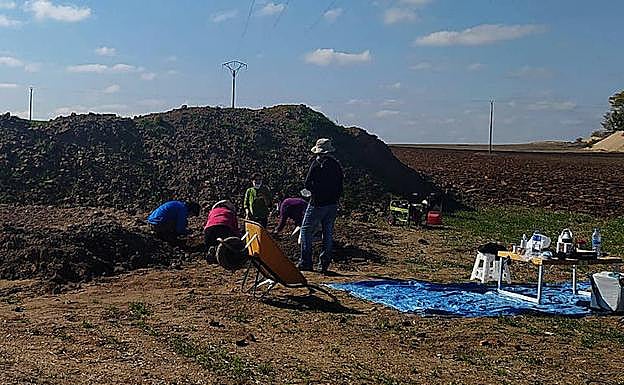Trabajos en superficie en el pozo de Medina del Campo.
