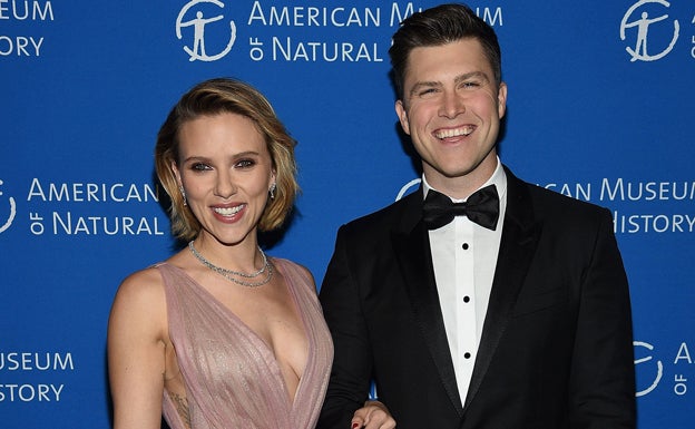 Scarlett Johansson and Colin Jost. 