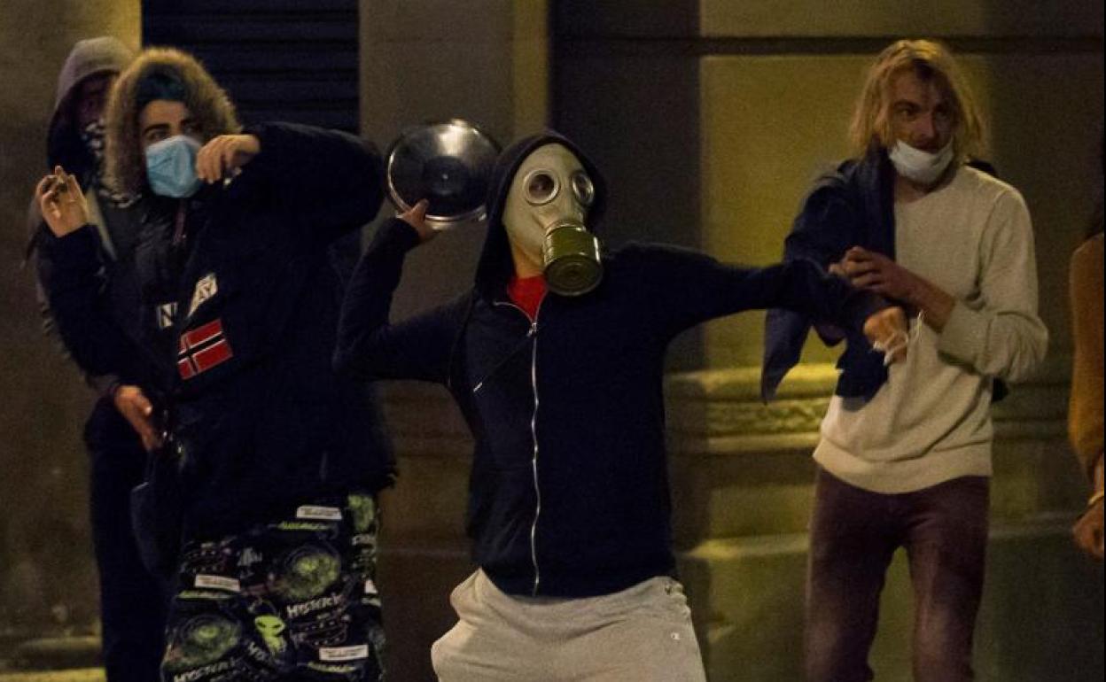 Protesta de negacionistas en Barcelona. 