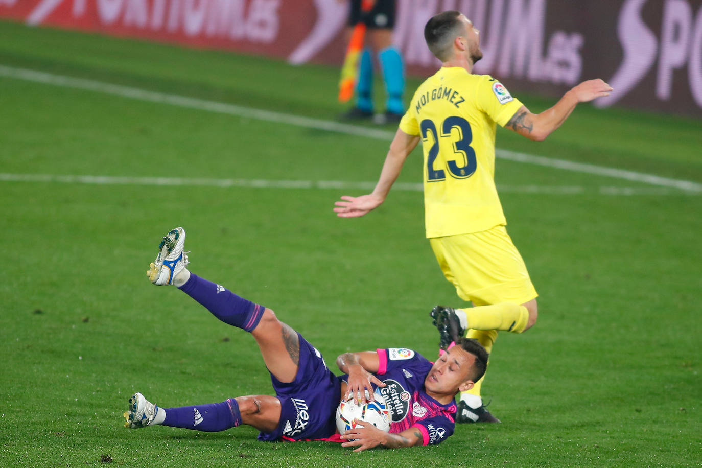 El Real Valladolid pierde por dos goles a cero contra el Villarreal. 