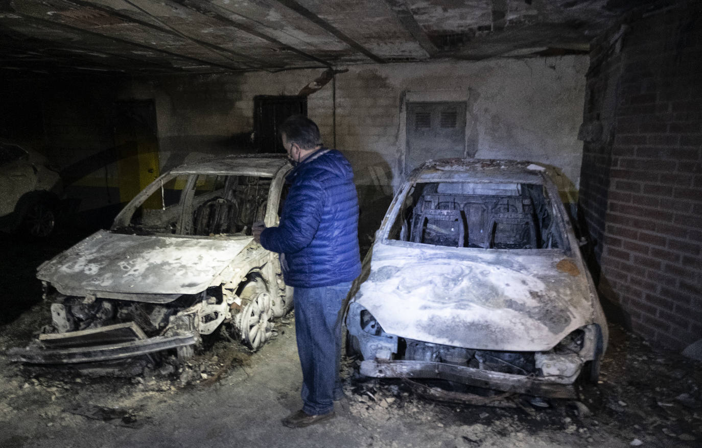 Fotos: Dos incendios en menos de 24 horas en garajes de Valladolid