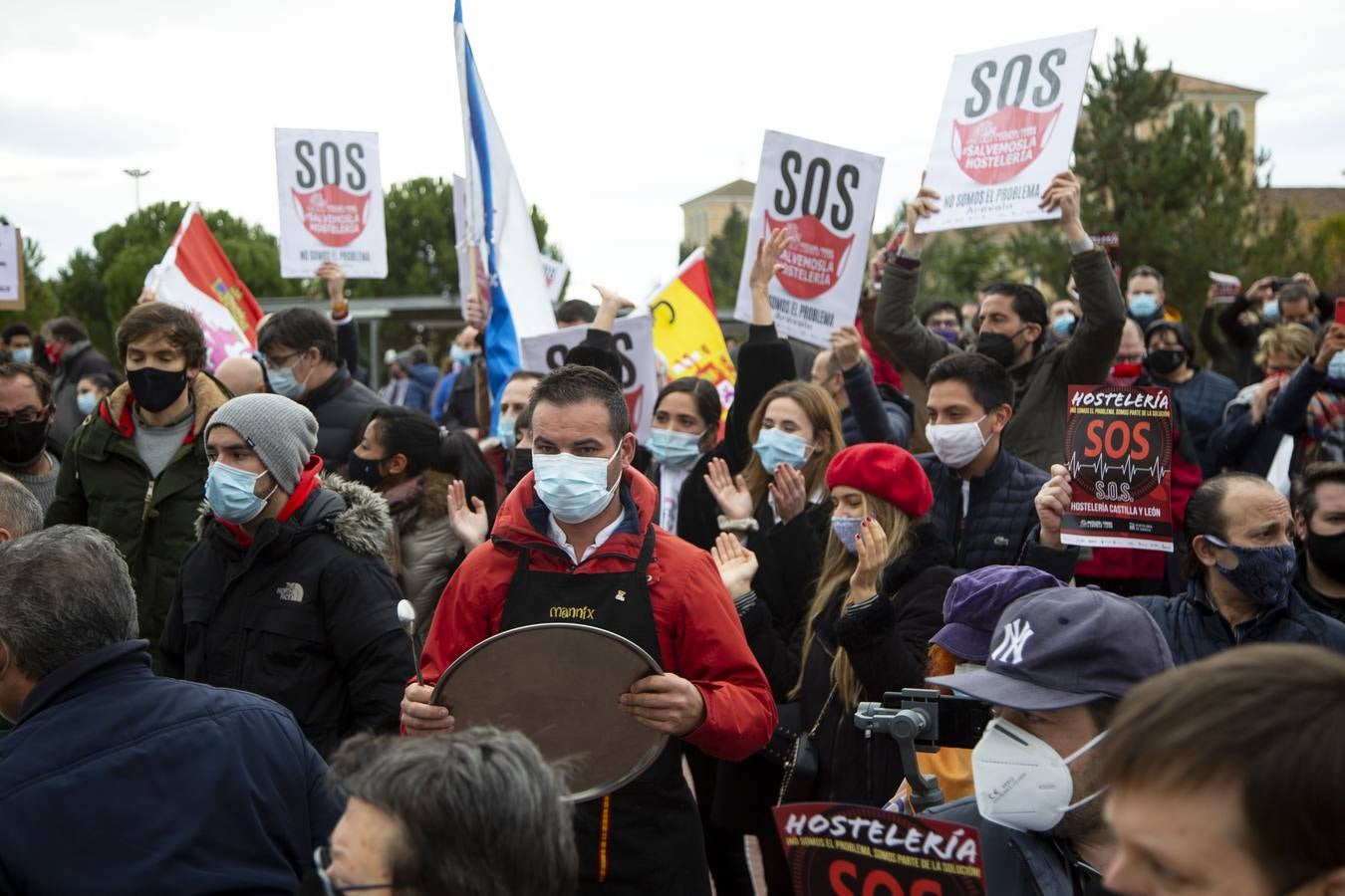 Fotos: Manifestación de hosteleros en Valladolid