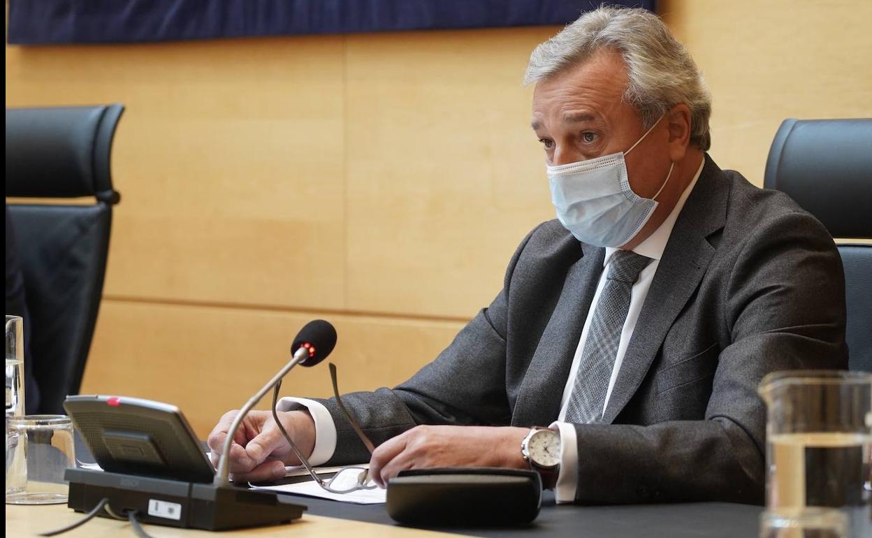 Andrés Martín de Paz, durante su comparecencia en la comisión.