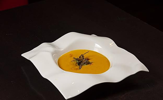 Sopa de trucha del restaurante Roberto Escudero, de Valladolid. 