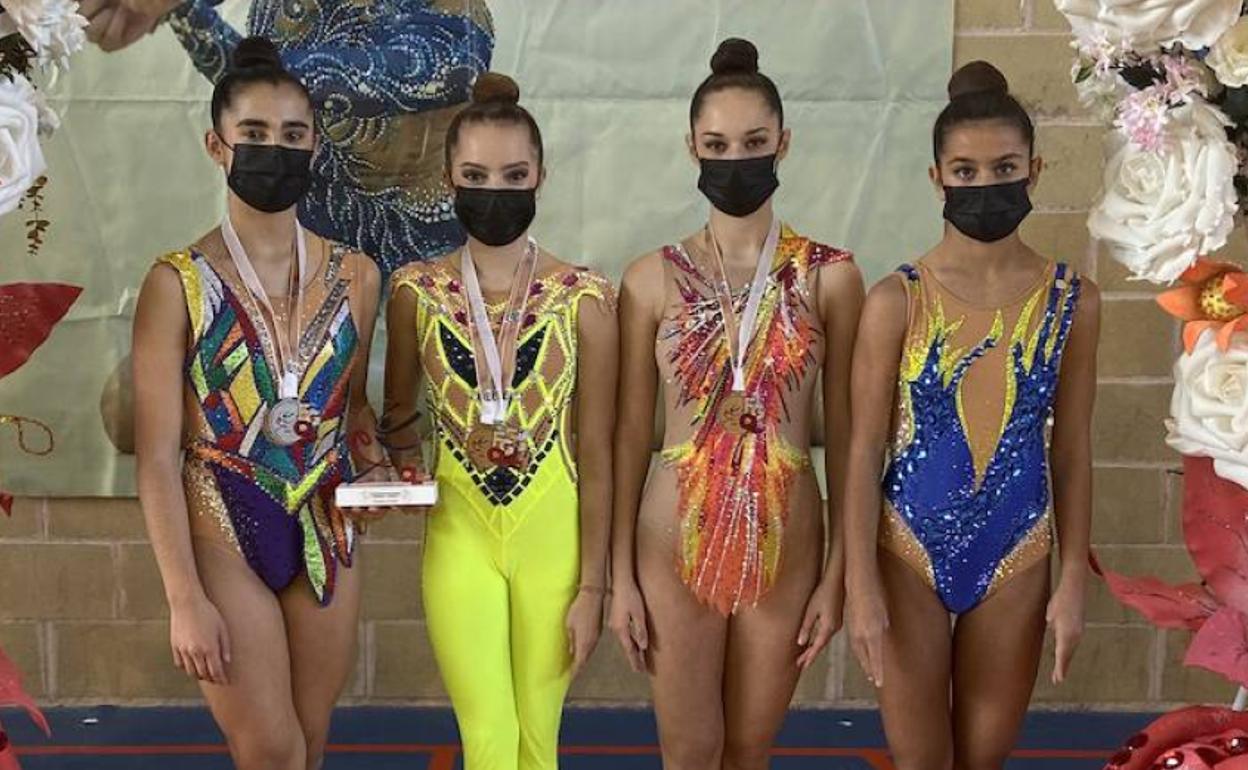 Pleno para las gimnastas del Rítmica Salamanca logrando plaza en el Regional para los Nacionales