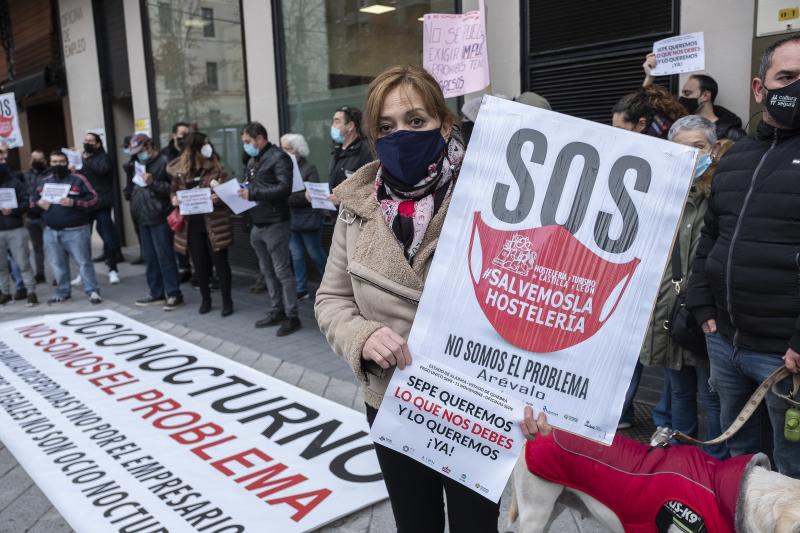 Fotos: Protesta del sector del ocio nocturno en Valladolid