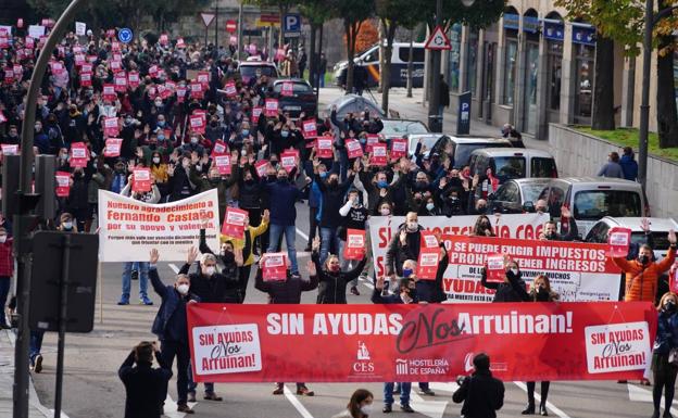 Los hosteleros de Salamanca se echan a la calle y reclaman ayudas directas para sobrevivir