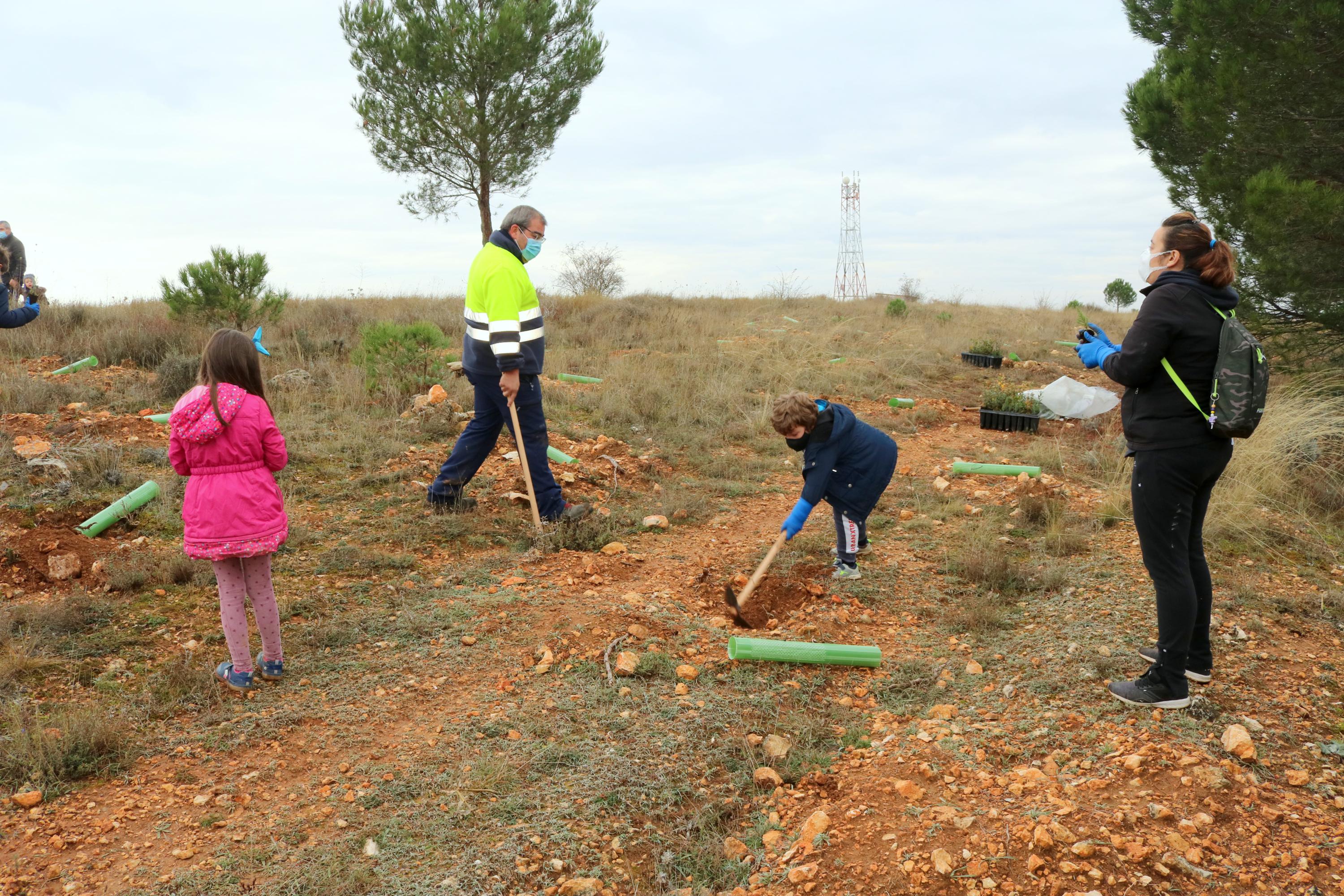 Más de 150 vecinos participaron en la plantación llevada a cabo en Villamuriel de Cerrato