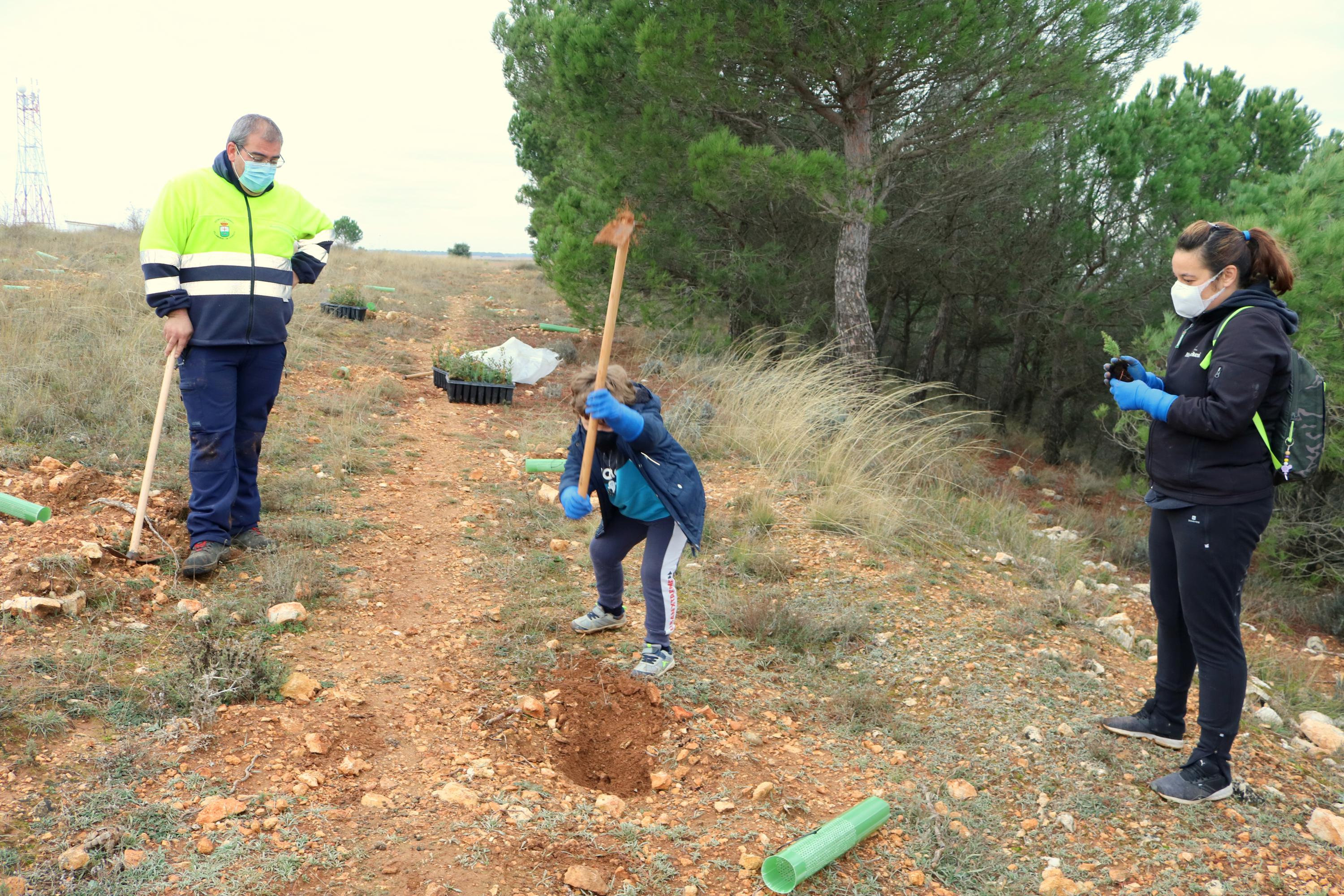 Más de 150 vecinos participaron en la plantación llevada a cabo en Villamuriel de Cerrato