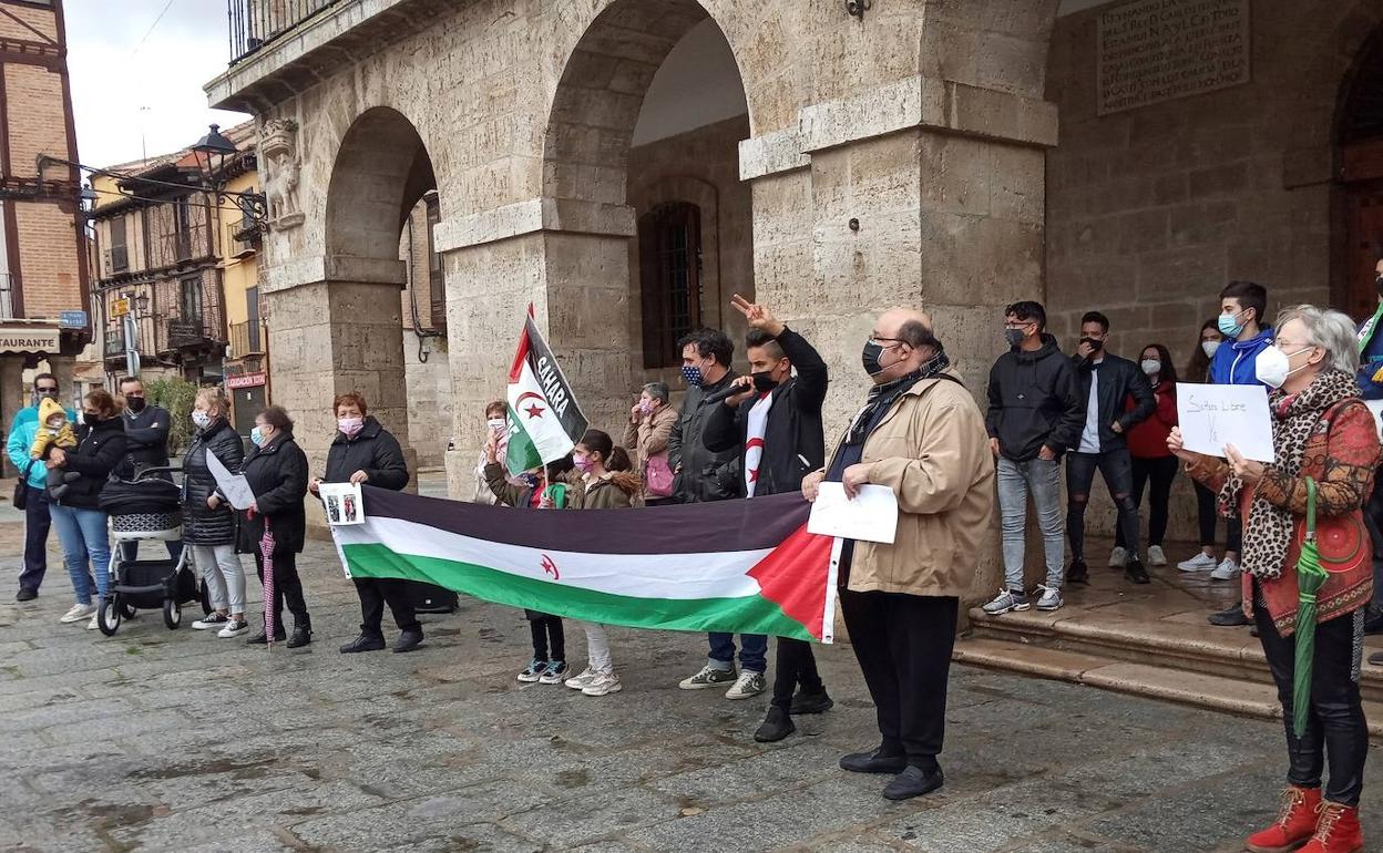 Concentración de apoyo al pueblo saharaui celebrada este domingo en Toro (Zamora)