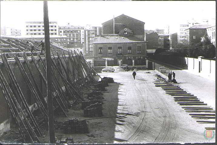 Vista de los terrenos antes de la construcción.